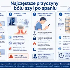 Spanie w nieprawidłowej pozycji, przeciągi i zmiany zwyrodnieniowe to główne przyczyny bólu szyi. Zadbaj o kręgosłup!
