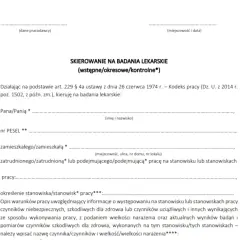 Skierowanie na badania okresowe - jak długo jest ważne?