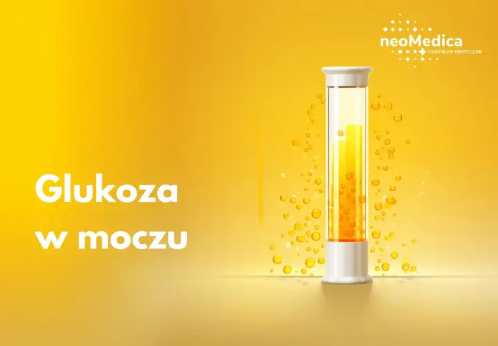 Szklana probówka z żółtym płynem i pęcherzykami na tle gradientu żółtego.